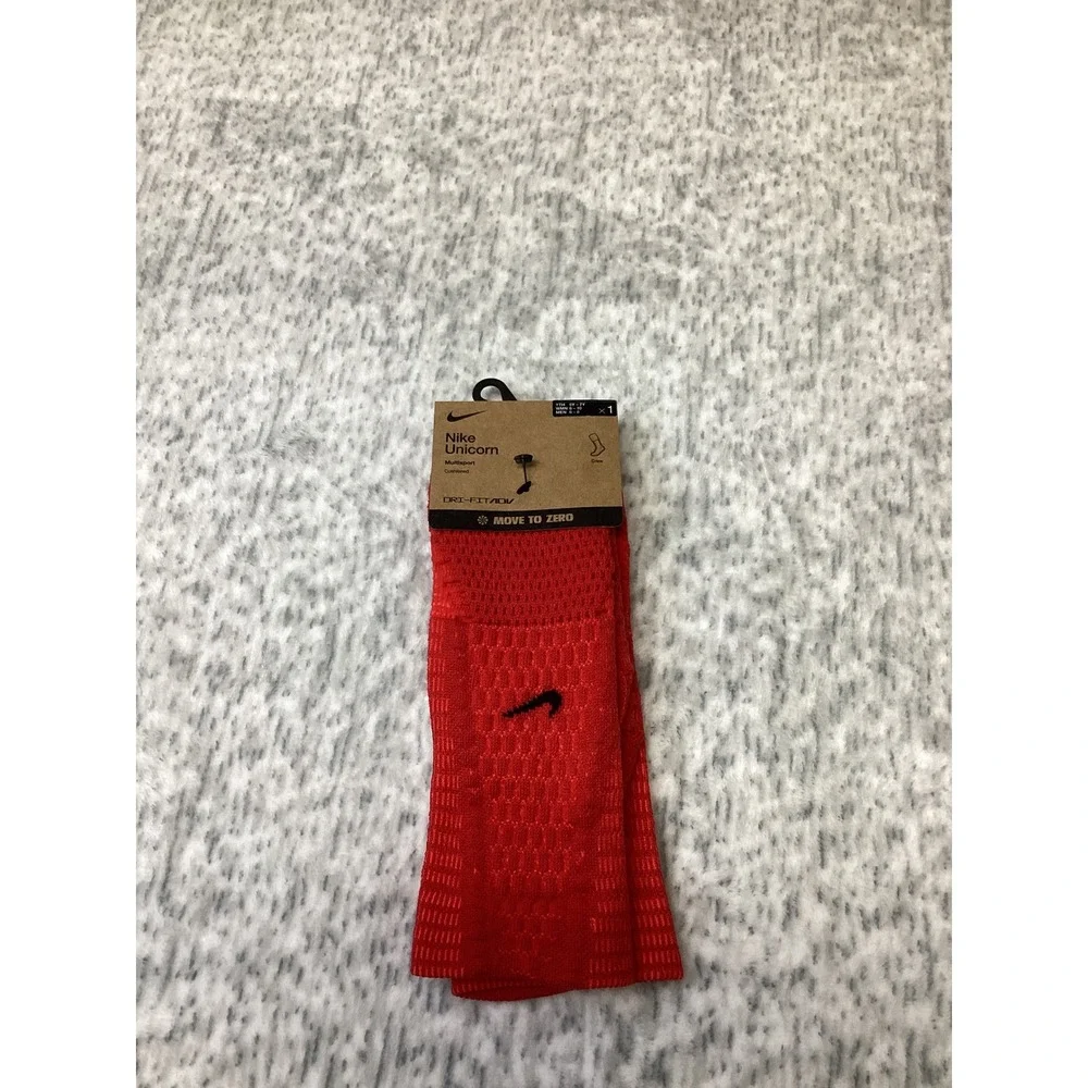 Nike Unicorn Multisport Cushioned Crew Socks Red FZ3399-657 Medium